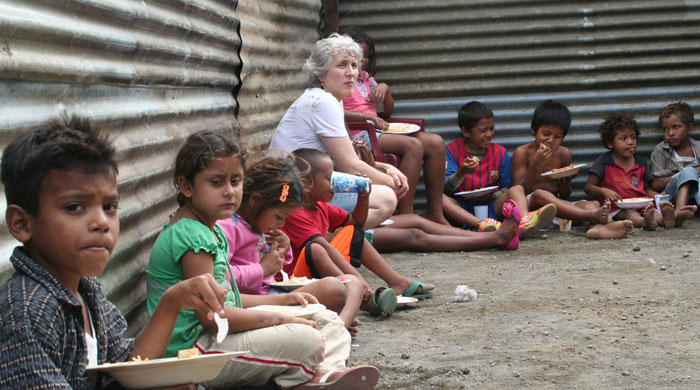 Sue Ellen at feeding program